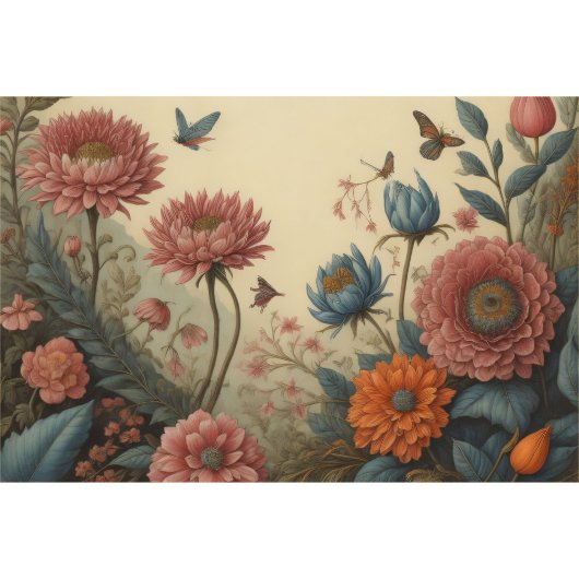 Flower poem postcard 8 decoupage tissue paper 薄葉紙