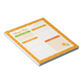 Flower Polka Dots Daily Planner ノートパッド (アングル)