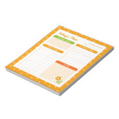 Flower Polka Dots Daily Planner ノートパッド (回転)