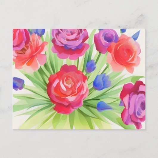 Flower Post Card Postkarte ポストカード (正面)