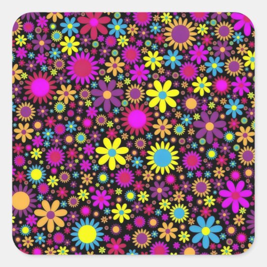Flower Power スクエアシール (正面)
