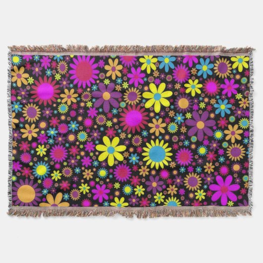 Flower Power スローブランケット (正面)