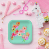 Flower Power 1 Paper Plate ペーパープレート (パーティー)