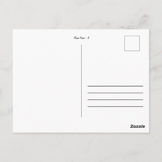 Flower Power - 5 ポストカード (裏面)