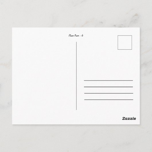 Flower Power - 6 ポストカード (裏面)