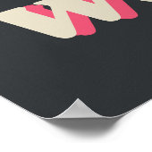 Flower Power 70のレトロGroovy結婚の歓迎 ポスター (角)