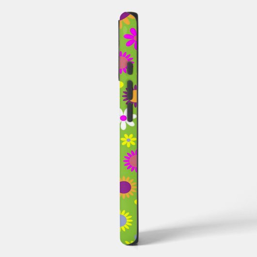 Flower Power Bright Green Case-Mate iPhoneケース (裏面 / 左)