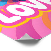 Flower Power Guitar Pop Art ポスター (角)