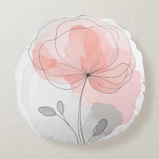 Flower Power Kissen ラウンドクッション (正面)