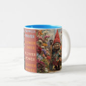 Flower Power Lady Gnome Mug ツートーンマグカップ (正面右)