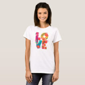 Flower power Love t-shirt L.O.V.E. Tシャツ (正面フル)