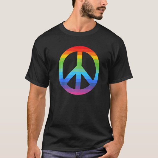 Flower Power Peace Hippie Love 60s 70s Costume Ret Tシャツ (正面)