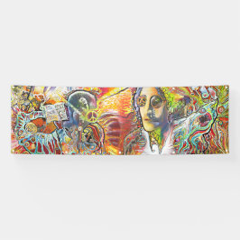 flower power, peace, love, music by www.robsky.de 横断幕