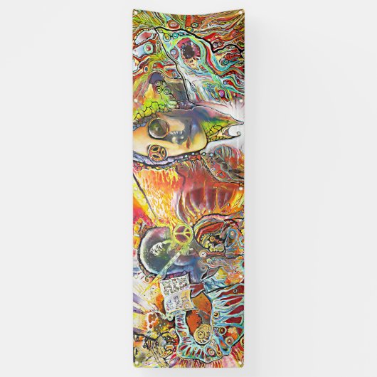 flower power, peace, love, music by www.robsky.de 横断幕 (縦)