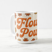 Flower Power Retro Mug – 70s Style Coffee Cup  コーヒーマグカップ (正面左)