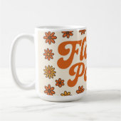Flower Power Retro Mug – 70s Style Coffee Cup  コーヒーマグカップ (左)