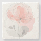 Flower Power Untersetzter Marmor ストーンコースター (正面)