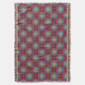 Flower Power V Garden Groovy スローブランケット (正面縦)