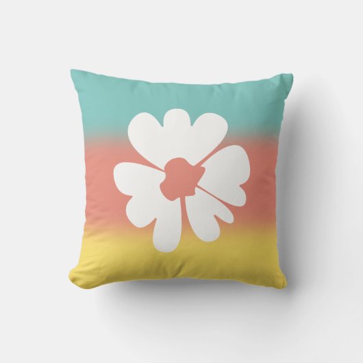 Flower Power Vibrant Dorm Room Decor, クッション (正面)