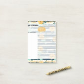 Flower Press開花をノートに移動 ポストイット (デスク上)