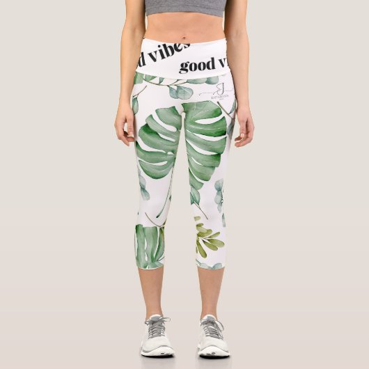 flower pwr collec カプリレギンス (正面)