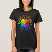 Flower Rainbow Human Black Lives Rights Science LG Tシャツ (正面)