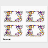 Flower Ring 長方形シール (シート)