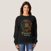Flower’s Beauty – Vibrant Floral Art Sweatshirt スウェットシャツ (正面フル)
