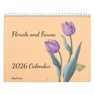 Flower sand Fauna 2026 Wall Calendar カレンダー