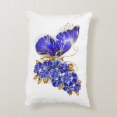 Flower Sapphire Butterfly アクセントクッション (裏面(縦))