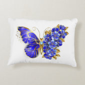 Flower Sapphire Butterfly アクセントクッション (裏面)