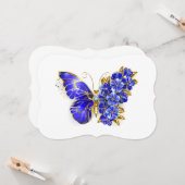 Flower Sapphire Butterfly カード (正面/裏面インサイチュ)