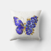Flower Sapphire Butterfly クッション (裏面)