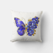 Flower Sapphire Butterfly クッション (正面)