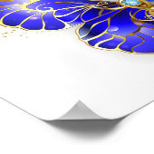 Flower Sapphire Butterfly ポスター (角)