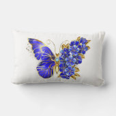Flower Sapphire Butterfly ランバークッション (裏面)