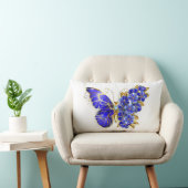 Flower Sapphire Butterfly ランバークッション (椅子)