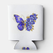 Flower Sapphire Butterfly 缶クーラー (裏面)