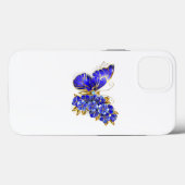Flower Sapphire Butterfly Case-Mate iPhoneケース (裏面 (横))