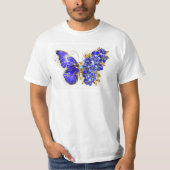 Flower Sapphire Butterfly Tシャツ (正面)