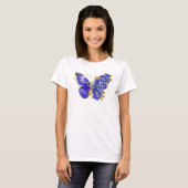 Flower Sapphire Butterfly Tシャツ (正面フル)