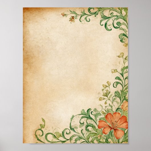 Flower Scrapbook & Junk Journal Supplies Download ポスター (正面)