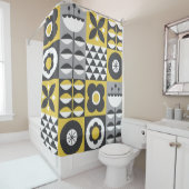 Flower seamless pattern design. Scandinavian style シャワーカーテン (インサイチュ)