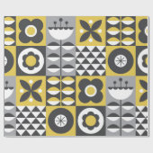 Flower seamless pattern design. Scandinavian style ラッピングペーパー (フラット)