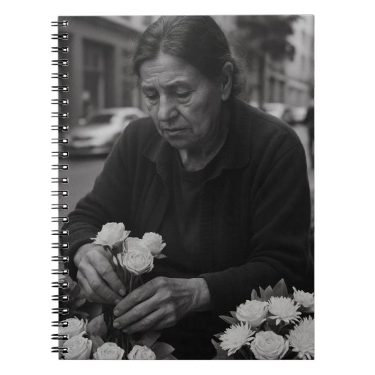 Flower Seller Street Portrait Notebook ノートブック (正面)