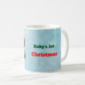 Flower Shape My 1st Christmas Photo コーヒーマグカップ (正面右)