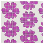 Flower Shape Plaid Pink Purple ファブリック (見本)