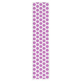 Flower Shape Plaid Pink Purple Table Runner ショートテーブルランナー (正面)