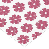 Flower Shape Plaid Red Pink Table Runner ショートテーブルランナー (コーナー)