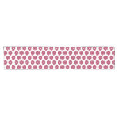 Flower Shape Plaid Red Pink Table Runner ショートテーブルランナー (横)
